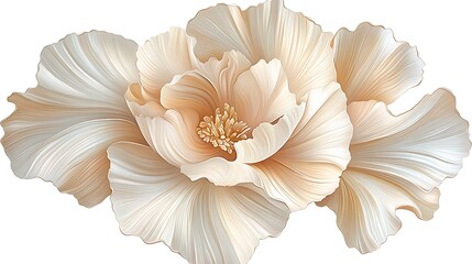 Beige Cream 3D Flower Wall Decor.