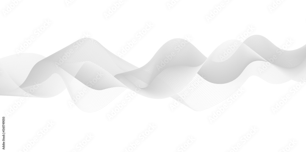 Poster modern glowing wavy lines with technology connection concept. abstract technology lines mesh backgro