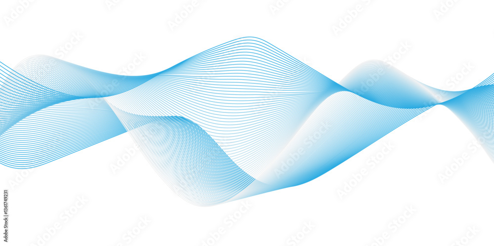 Poster modern glowing wavy lines with technology connection concept. abstract technology lines mesh backgro