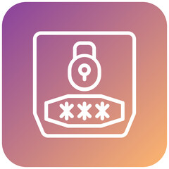 Vector Design Password Icon Style