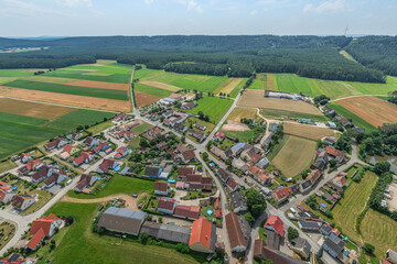 Ausblick auf Mitteleschenbach im Kreis Ansbach in der Metropolregion Nürnberg