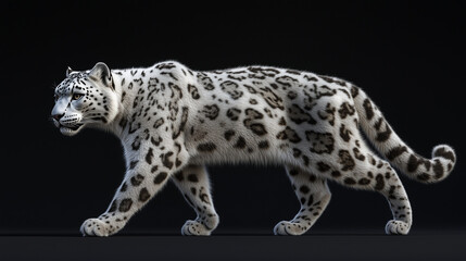 The snow leopard is like a calm king, the royal calm of the snow leopard, the rest of the snow leopard in a royal aura, the silence of the snow leopard in royal dignity, the royalty of the leopard
