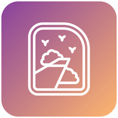 Fototapeta premium Vector Design Plane Window Icon Style