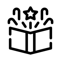 Confetti gift line icon
