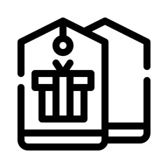 Gift free line icon