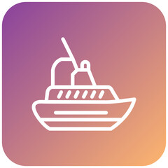 Vector Design Rescue Boat Icon Style