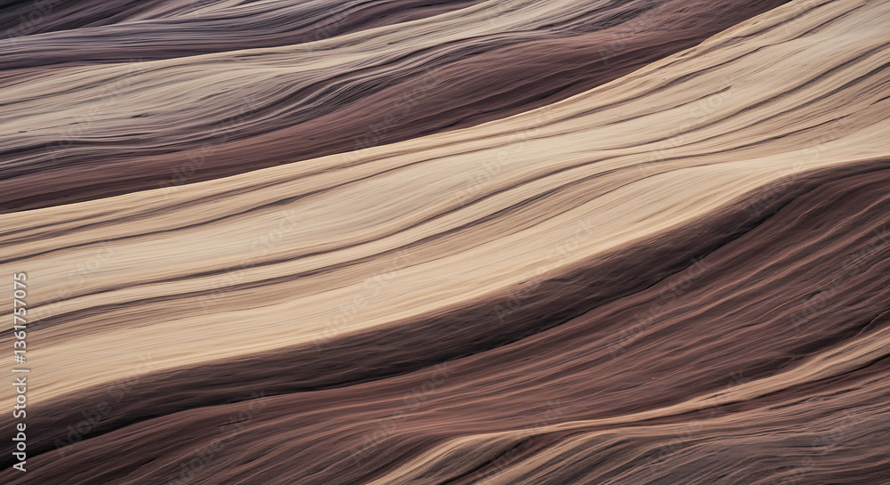 Poster abstract waves of earth tones in a textured pattern