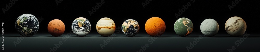 Poster a futuristic climate model simulation showing planetary changes.
