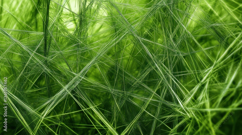 Poster green abstract with intersecting lines and glowing effect. great for backgrounds, graphic design, an