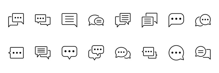 collection icon set chat symbol. communication icon. chat icon. message icon. icon for web and apps. Vector illustration