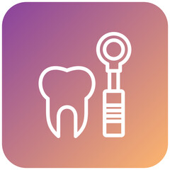 Mouth Mirror Icon Style