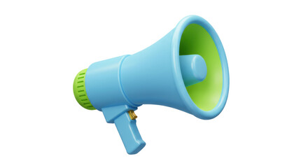 Isolated Megaphone in Blue and Green Color
