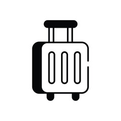Suitcase vector icon stock illustration