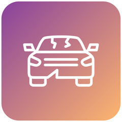 Broken Car Icon Style