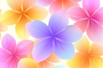 Obraz premium Vibrant Pastel Plumeria Flowers Background