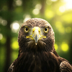 Obraz premium Close-up portrait of a regal golden eagle