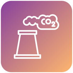 Carbon dioxide Icon Style