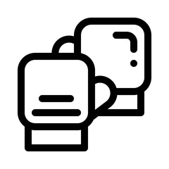 Boxing gloves line icon