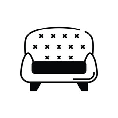 Couch vector icon stock illustration
