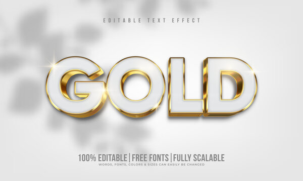 3d gold text effect features luxury typography logo with shiny metal overlay texture, golden glitter and sparkle light set against a royal glossy background for social media business marketing mockup.