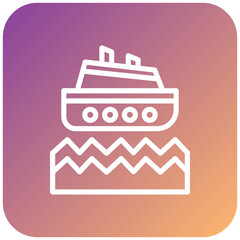 Naklejka premium Yachting Icon Style
