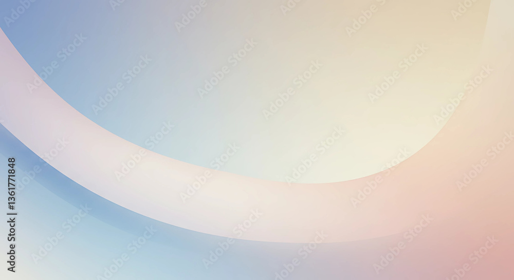 Aufkleber abstract soft gradient background with curved white line
