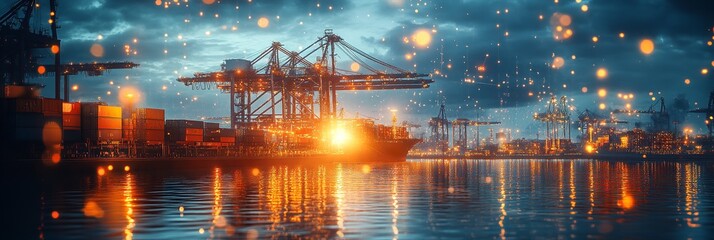 Conceptual depiction of complex international value chains that link producers, suppliers, and distributors across national boundaries. Generative Ai