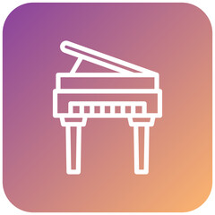 Wooden Piano Icon Style
