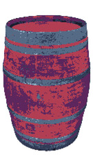 Wooden barrel pixel art
