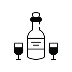 Wine vector icon stock illustration