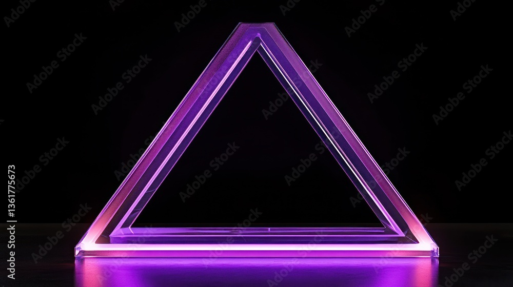 Poster abstract triangle light display