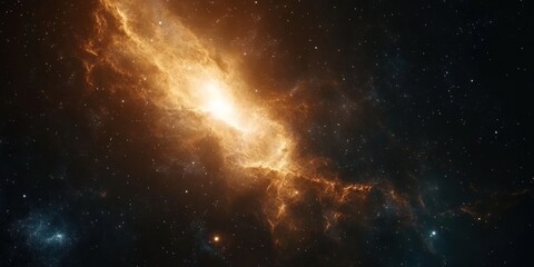 Cosmic galaxy abstract background with multicolored glowing stars