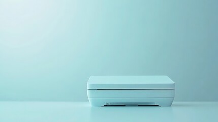 Modern Printer on Pastel Background
