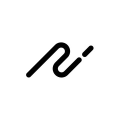 Black Arrow Icon Isolated on White Background – Vector Illustration