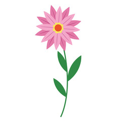 Spring flower icon vector. Flower illustration sign. Garden symbol. Greenhouse logo.