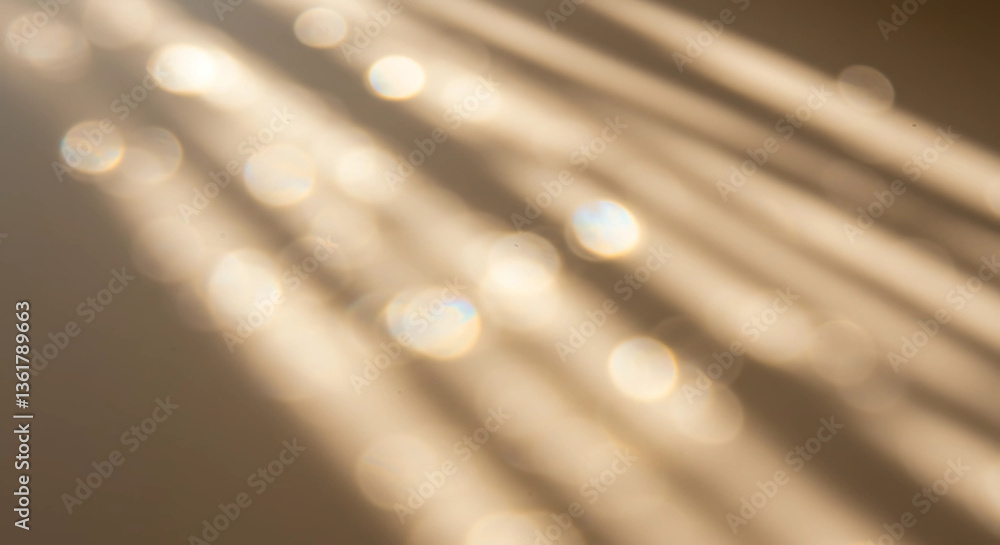 Aufkleber sunlight streaming through window casting bokeh effects
