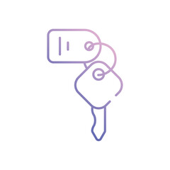 Room Key vector icon stock illustration