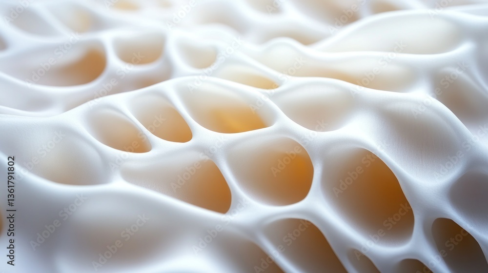 Poster abstract porous structure with interconnected cavities.