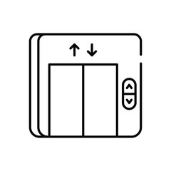 Elevator vector icon stock illustration