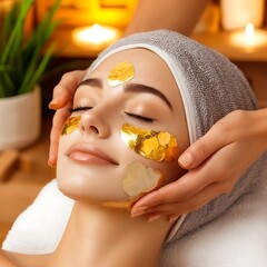 Gold facial with spa treatment, and relaxation.