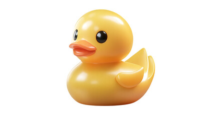 Cute rubber duck with glossy surface,