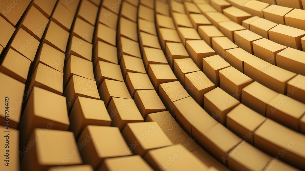 Aufkleber abstract geometric patterns art installation 3d shapes modern environment close-up view visual aesth