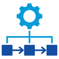 Workflow Organization Icon Dual Tone Color Style