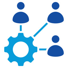 Outsourcing Coordination Icon Dual Tone Color Style