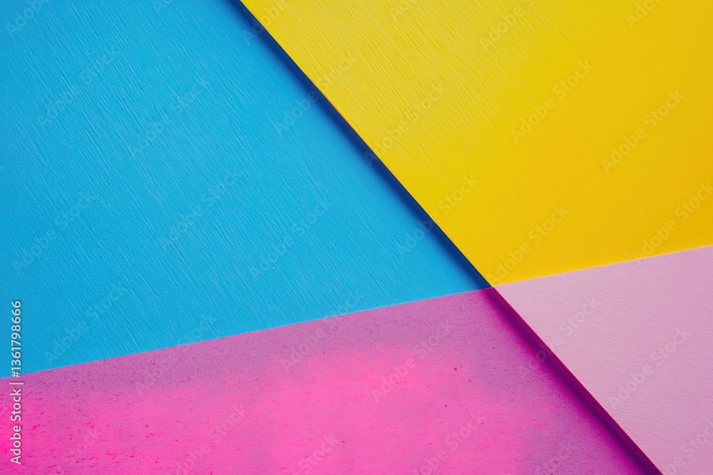 Poster bold geometric patterns create a vibrant visual experience in color