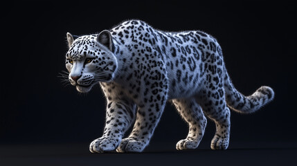 Snow leopard sitting like a king, royal leopard on the snowy peak, snow leopard's silence in a royal pose, snow leopard's regal presence