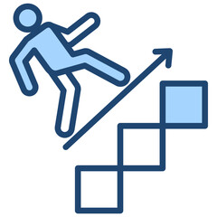 Career Development Icon Lineal Blue Style