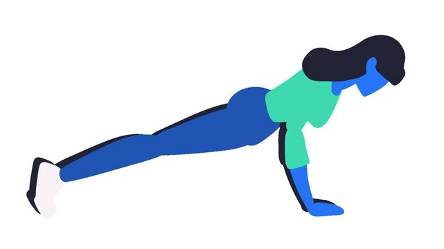 Animated Push-ups Exercise fitness workout health buddy moving.mp4