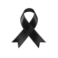 Black ribbon mourning symbol grief remembrance sorrow loss death funeral sympathy condolences dark color support awareness,