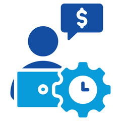 Freelance Project Icon Dual Tone Color Style